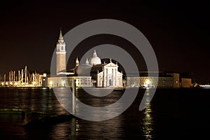 San Giorgio Maggiore in Venice at night