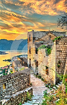 San Giovanni Castle in Kotor. Montenegro