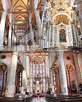 The San Giovanni e Paolo church inside, Venice