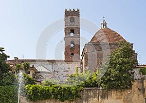 San Giovanni tower and Reparata Church in Lucca, Italy.