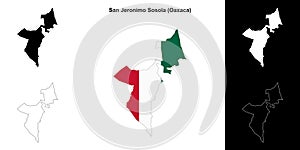 San Jeronimo Sosola outline map