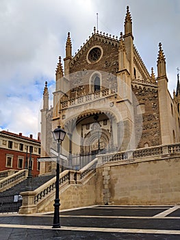 San JerÃÂ³nimo el Real Exterior early 16th-century church in central Madrid, Spain shot from the side photo