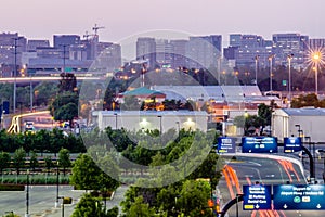 San jose california city lights early morning photo