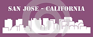 San Jose, California city silhouette