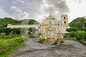 San Jose de Obrero Church view from road, Batanes photo