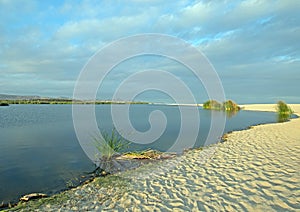 Laguna  estuario natura Riserva costa soltanto nord da Messico 