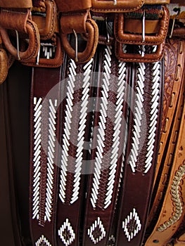 San Juan de Chamula Leather Belts