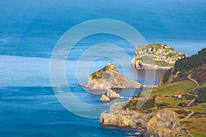 San Juan de Gaztelugatxe from Jata mountain photo