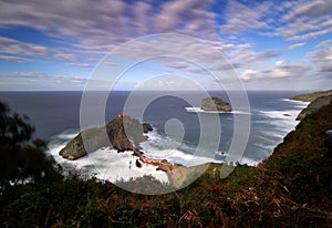 San Juan de Gaztelugatxe, old church dedicated to John the Baptis, Spain photo