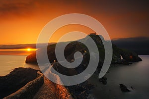 San juan de Gaztelugatxe at sunset