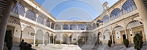 San Juan Evangelista University chapel cloister panoramic view,