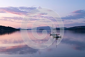 San Juan islands at sunset. photo