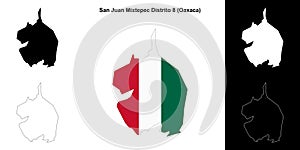 San Juan Mixtepec Distrito 8 outline map