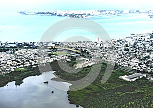 San juan puerto rico aerial view  panorama city photo