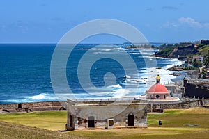 San Juan, Puerto Rico - April 02 2014: View overlooking Santa Maria Magdalena de Pazzis Cemetery photo