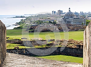 San Juan, Puerto Rico-city and ocean view from fortress