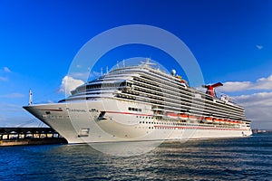 Carnival Vista cruise ship docked in San Juan, Puerto Rico