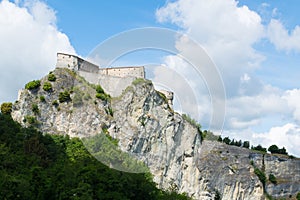 San Leo historical castle in Romagna countryside