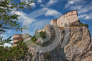 San Leo, Rimini, Emilia-Romagna. Italy: view of the medieval fortress where the occultist Count Cagliostro died