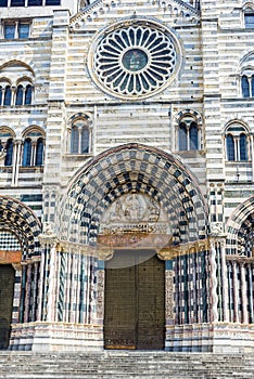 San Lorenzo cathedral of Genova. Liguria, Italy.