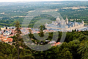 San Lorenzo de El Escorial Monastery From Above photo