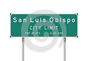 San Luis Obispo City Limit road sign