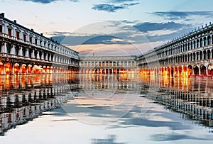 San Marco square in the evening, Venice Italy