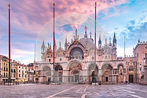 San Marco square at sunrise. Venice, Italy