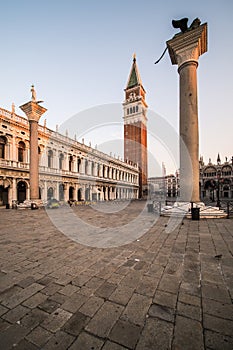 San Marco square in Venice, Italy with belfry