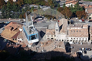 San Marino with cable railway