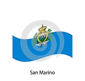 San Marino flag background with cloth texture.