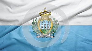 San Marino flag with fabric texture