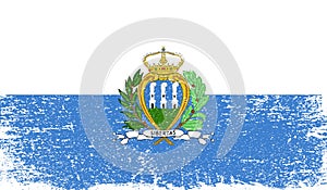 San Marino flag with grunge texture