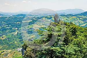 San Marino, Montale, the third tower of three peaks which overlooks the city