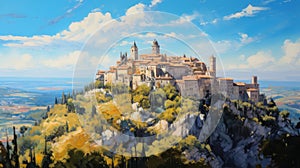 San Marino Serenity: Captivating Impressionistic View of This Enchanting Microstate