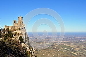 San Marino view on castle