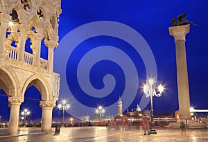 San Mark Square at dusk, Venice