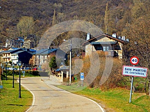 San Martin of Castaneda and lake of Sanabria, Zamora, spain photo