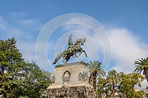 San Martin Statue at San Martin Square - Cordoba, Argentina