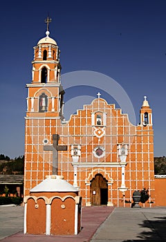 San miguel almoloyan church near toluca city, mexico. photo