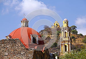 San miguel chapel in atlixco city, puebla, mexico I photo