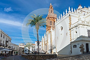 San Miguel church in Plaza of Spain, Jerez de los Caballeros photo
