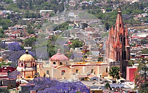 San miguel de allende aerial in guanajuato, mexico. photo