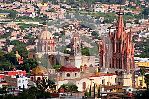 San Miguel de Allende aerial in guanajuato, mexico