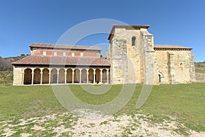 San Miguel de Escalada, LeÃ³n, Spain, front view.