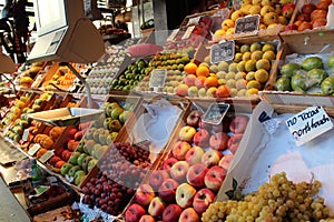 San Miguel market, fruit shop. Madrid, Spain