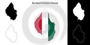 San Miguel Tlacotepec outline map
