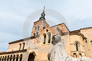 San MillÃÂ¡n Medieval Church in Segovia photo