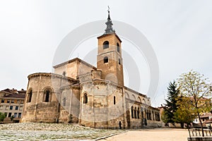 San MillÃÂ¡n Medieval Church in Segovia photo