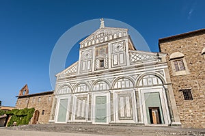 San Miniato al Monte basilica in Florence, Italy.